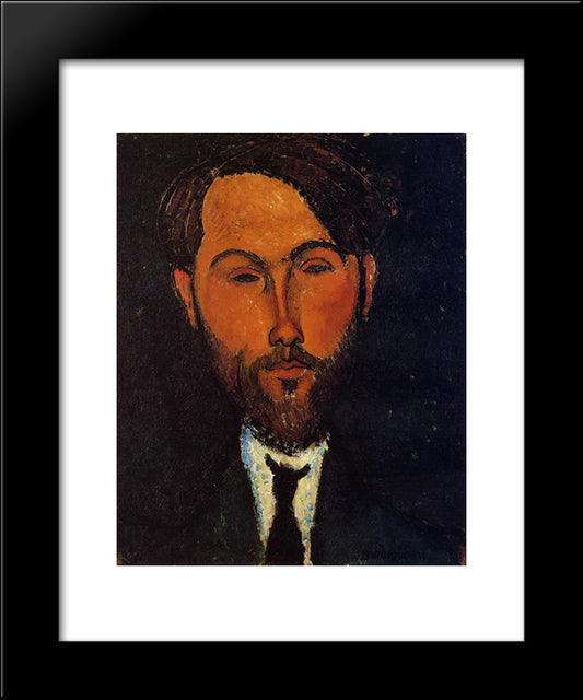 Portrait Of Leopold Zborowski 20x24 Black Modern Wood Framed Art Print Poster by Modigliani, Amedeo