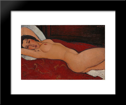 Reclining Nude 20x24 Black Modern Wood Framed Art Print Poster by Modigliani, Amedeo