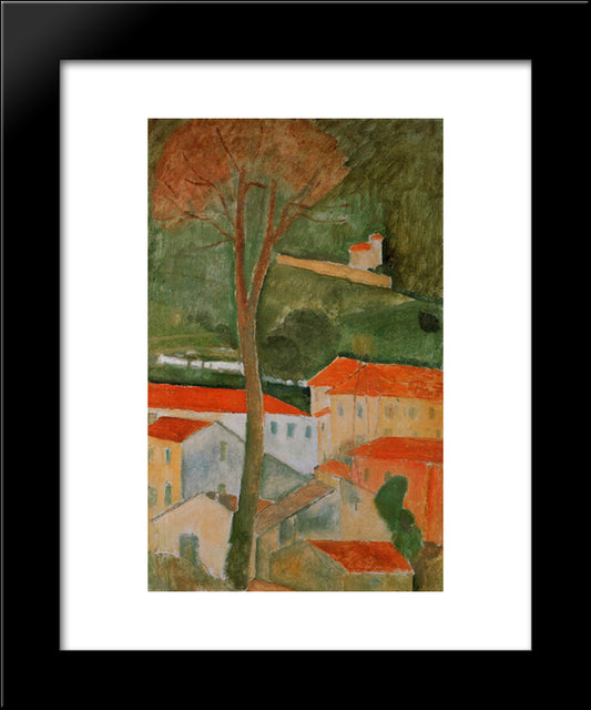Landscape 20x24 Black Modern Wood Framed Art Print Poster by Modigliani, Amedeo