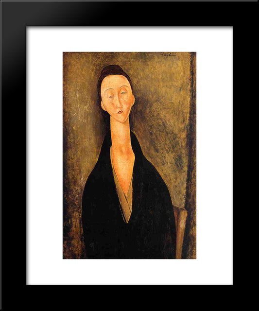 Lunia Czechowska 20x24 Black Modern Wood Framed Art Print Poster by Modigliani, Amedeo