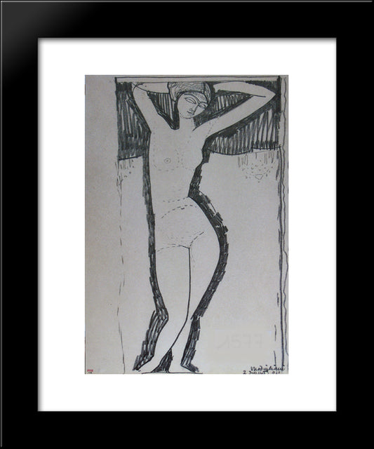 Nude 20x24 Black Modern Wood Framed Art Print Poster by Modigliani, Amedeo