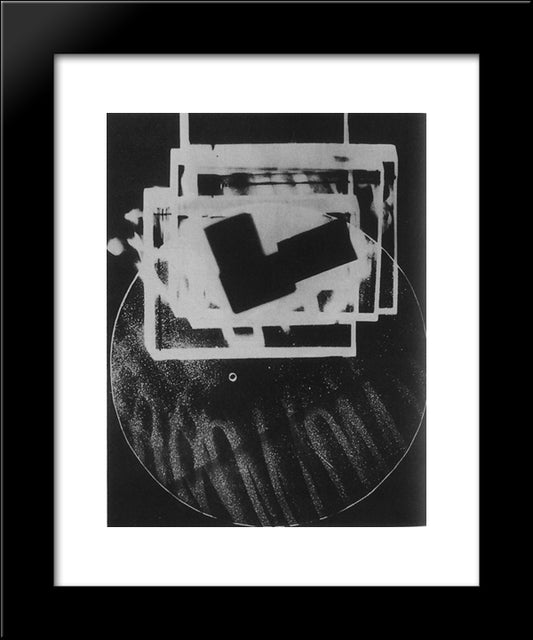 Photogram 20x24 Black Modern Wood Framed Art Print Poster by Moholy Nagy, Laszlo