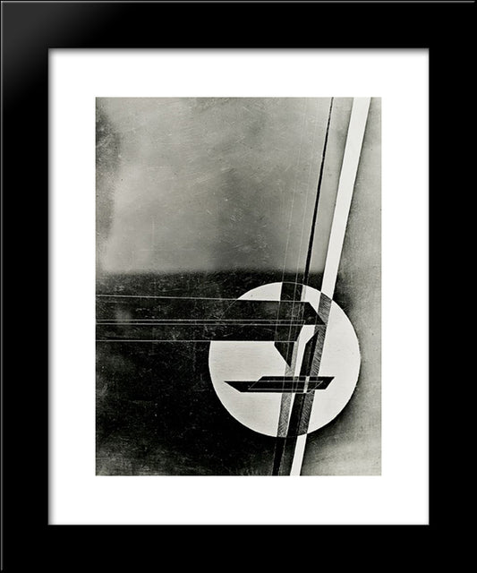 Composition 20x24 Black Modern Wood Framed Art Print Poster by Moholy Nagy, Laszlo