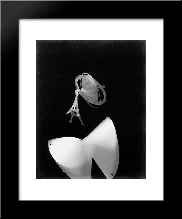 Photogram 20x24 Black Modern Wood Framed Art Print Poster by Moholy Nagy, Laszlo