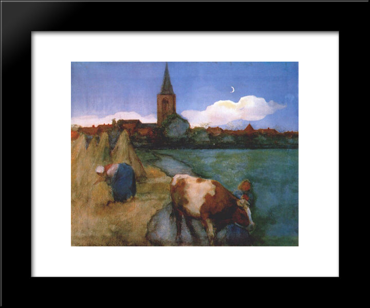 View Of Winterswijk 20x24 Black Modern Wood Framed Art Print Poster by Mondrian, Piet