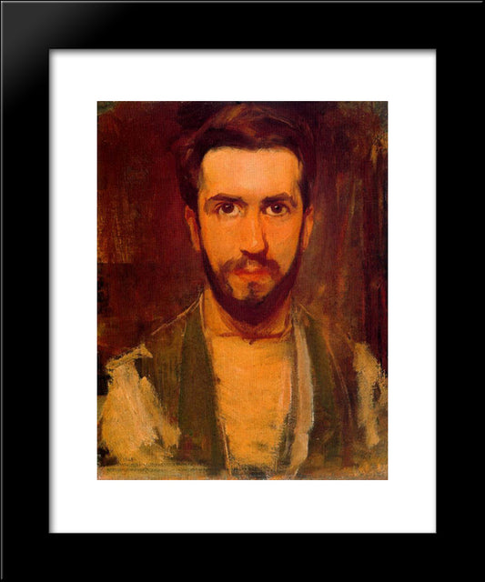 Self Portrait 20x24 Black Modern Wood Framed Art Print Poster by Mondrian, Piet