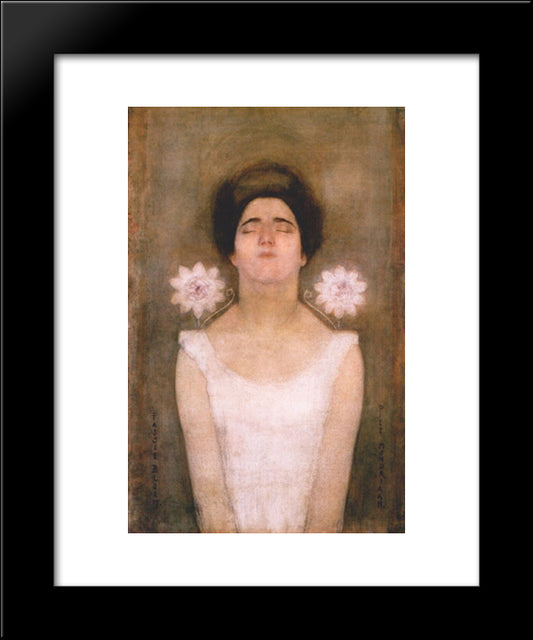 Passionflower 20x24 Black Modern Wood Framed Art Print Poster by Mondrian, Piet