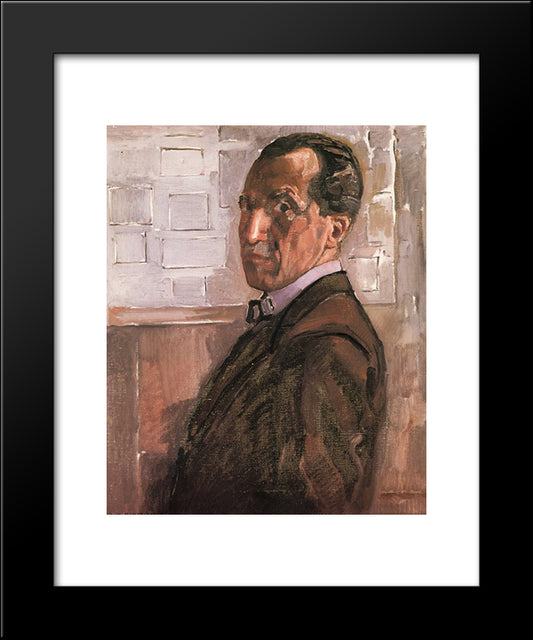 Self Portrait 20x24 Black Modern Wood Framed Art Print Poster by Mondrian, Piet