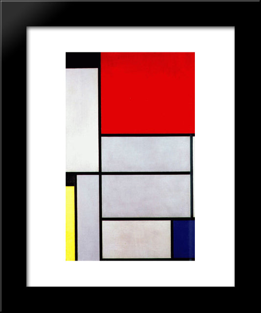 Tableau I 20x24 Black Modern Wood Framed Art Print Poster by Mondrian, Piet