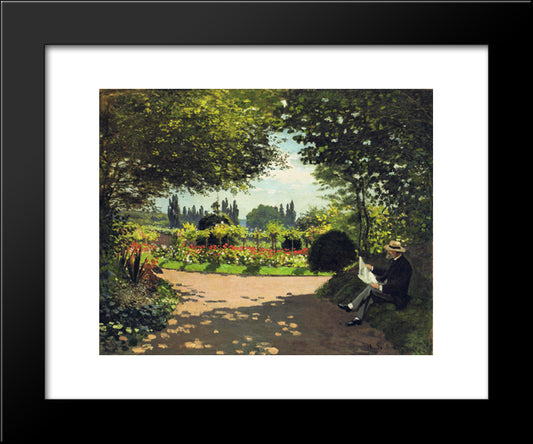 Wooded Path 20x24 Black Modern Wood Framed Art Print Poster by Monet, Claude