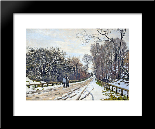 The Road To The Farm Of Saint-Simeon 20x24 Black Modern Wood Framed Art Print Poster by Monet, Claude