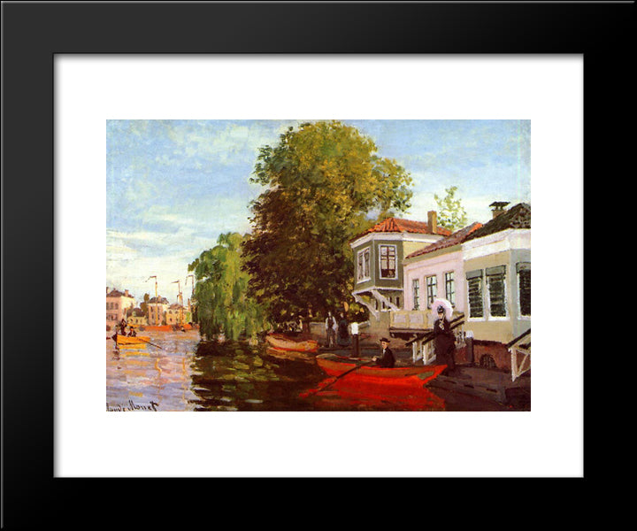 Zaan At Zaandam 20x24 Black Modern Wood Framed Art Print Poster by Monet, Claude