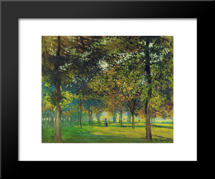 The Allee Du Champ De Foire At Argenteuil 20x24 Black Modern Wood Framed Art Print Poster by Monet, Claude