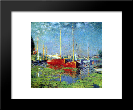 Argenteuil 20x24 Black Modern Wood Framed Art Print Poster by Monet, Claude