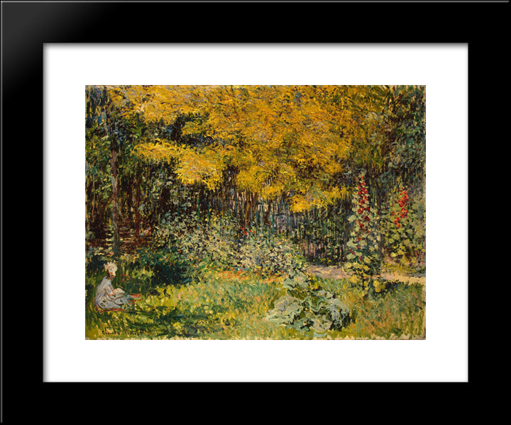 The Boat Studio 20x24 Black Modern Wood Framed Art Print Poster by Monet, Claude