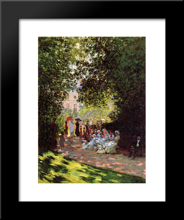Park Monceau 20x24 Black Modern Wood Framed Art Print Poster by Monet, Claude