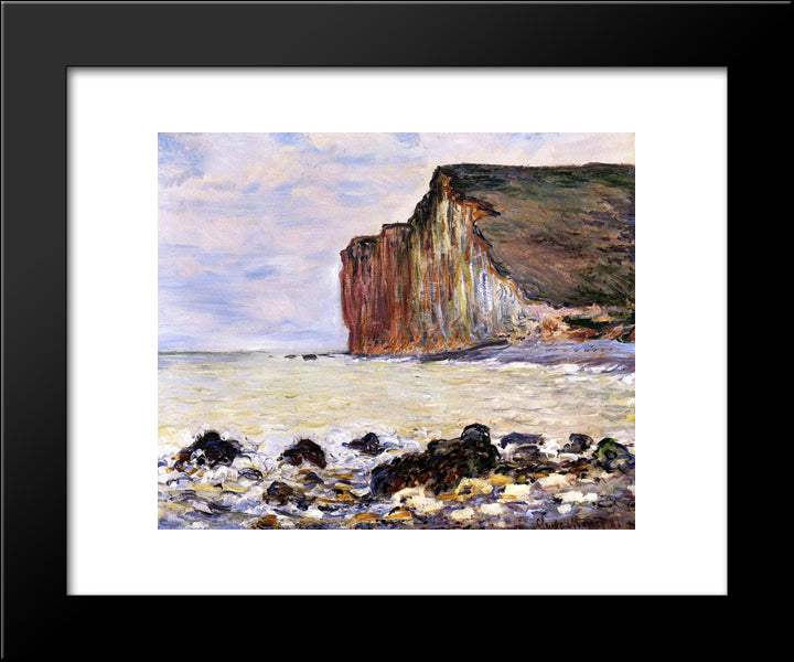 Cliffs Of Les Petites-Dalles 20x24 Black Modern Wood Framed Art Print Poster by Monet, Claude