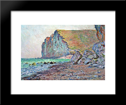 Cliffs Of Les Petites-Dalles 20x24 Black Modern Wood Framed Art Print Poster by Monet, Claude