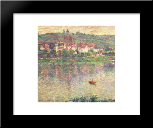 Vetheuil 20x24 Black Modern Wood Framed Art Print Poster by Monet, Claude