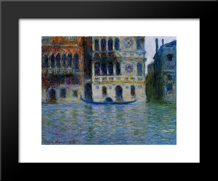 Palazzo Dario 20x24 Black Modern Wood Framed Art Print Poster by Monet, Claude