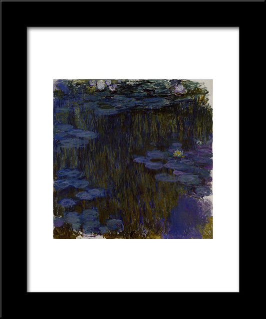 Water Lilies 20x24 Black Modern Wood Framed Art Print Poster by Monet, Claude