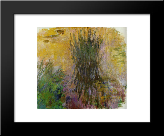 Water Lilies 20x24 Black Modern Wood Framed Art Print Poster by Monet, Claude