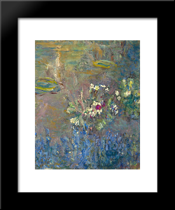 Water Lilies 20x24 Black Modern Wood Framed Art Print Poster by Monet, Claude