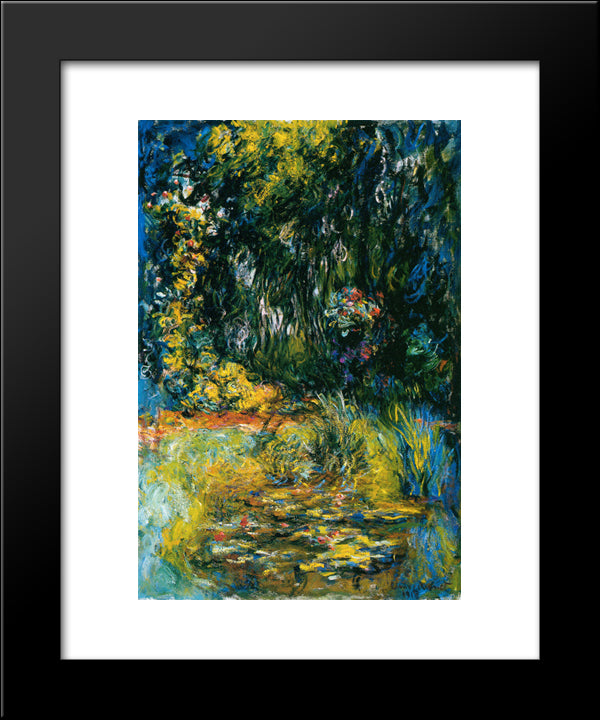 Water Lily Pond 20x24 Black Modern Wood Framed Art Print Poster by Monet, Claude
