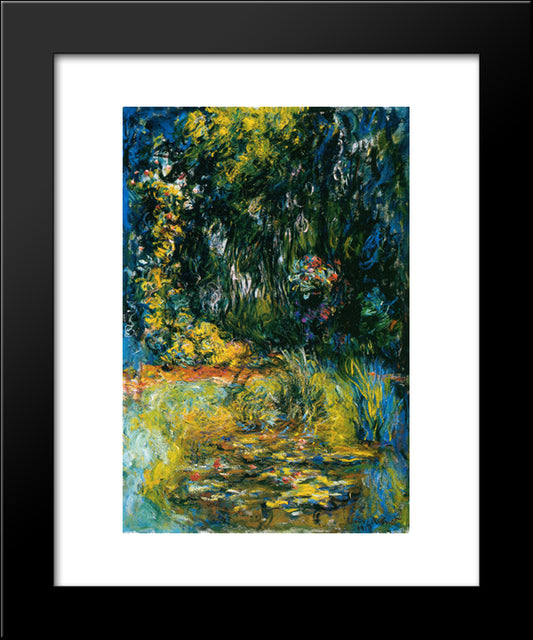 Water Lily Pond 20x24 Black Modern Wood Framed Art Print Poster by Monet, Claude