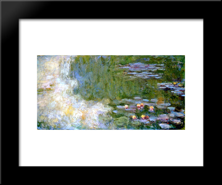 Water Lily Pond 20x24 Black Modern Wood Framed Art Print Poster by Monet, Claude