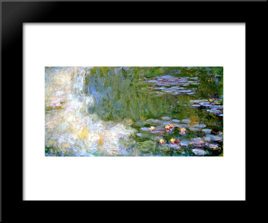 Water Lily Pond 20x24 Black Modern Wood Framed Art Print Poster by Monet, Claude