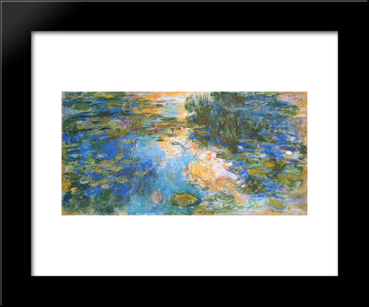 Water Lily Pond 20x24 Black Modern Wood Framed Art Print Poster by Monet, Claude
