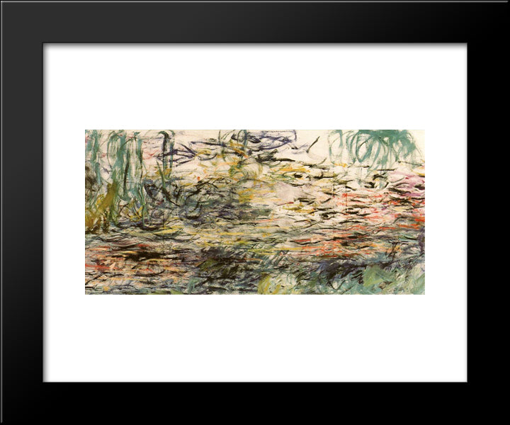 Water Lilies 20x24 Black Modern Wood Framed Art Print Poster by Monet, Claude