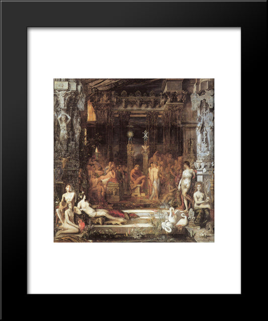 The Daughters Of Thespius 20x24 Black Modern Wood Framed Art Print Poster by Moreau, Gustave