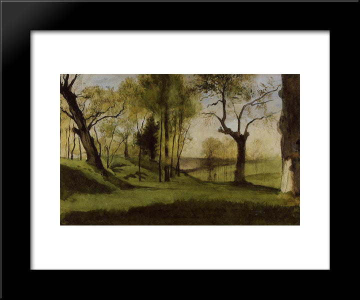 View Of The Villa Borthese 20x24 Black Modern Wood Framed Art Print Poster by Moreau, Gustave