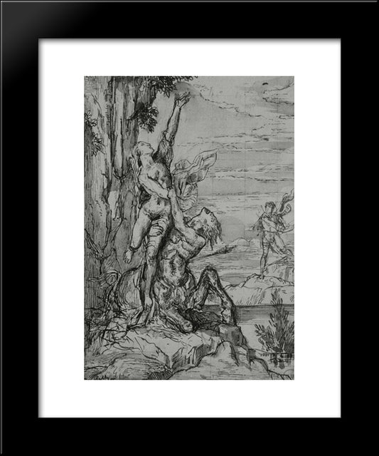 Removal Dejanira 20x24 Black Modern Wood Framed Art Print Poster by Moreau, Gustave