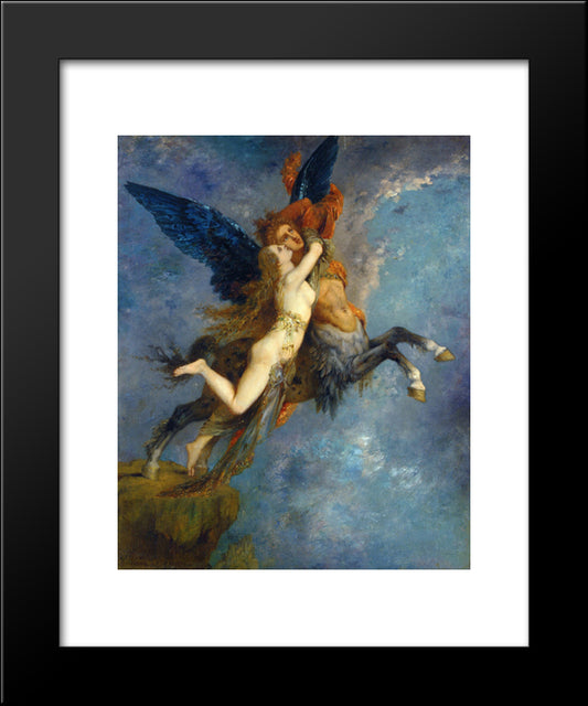 The Chimera 20x24 Black Modern Wood Framed Art Print Poster by Moreau, Gustave