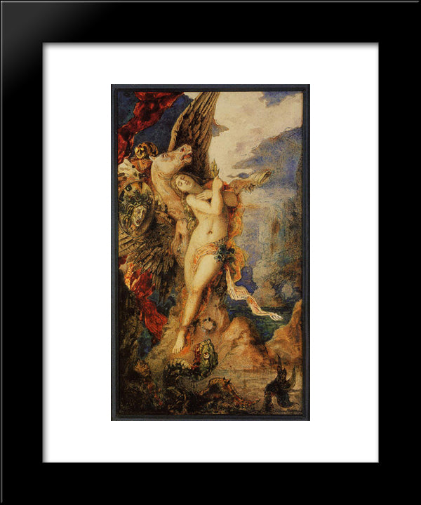 Perseus And Andromeda 20x24 Black Modern Wood Framed Art Print Poster by Moreau, Gustave