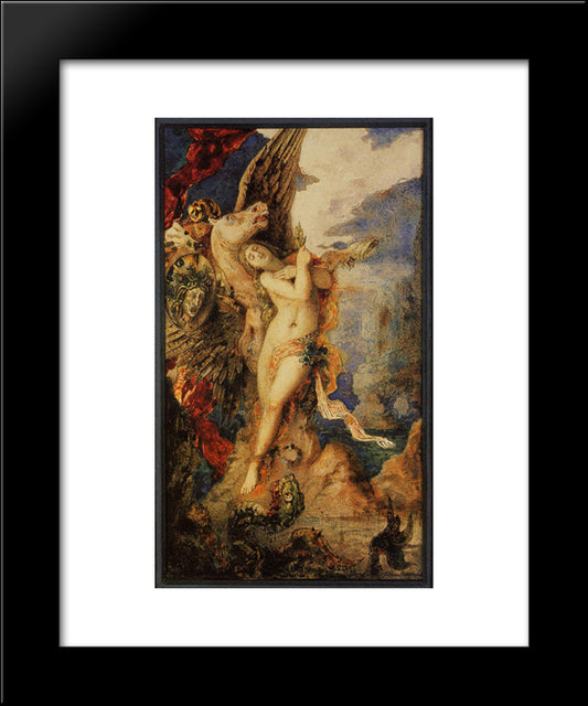 Perseus And Andromeda 20x24 Black Modern Wood Framed Art Print Poster by Moreau, Gustave