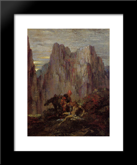 The Good Samaritan 20x24 Black Modern Wood Framed Art Print Poster by Moreau, Gustave