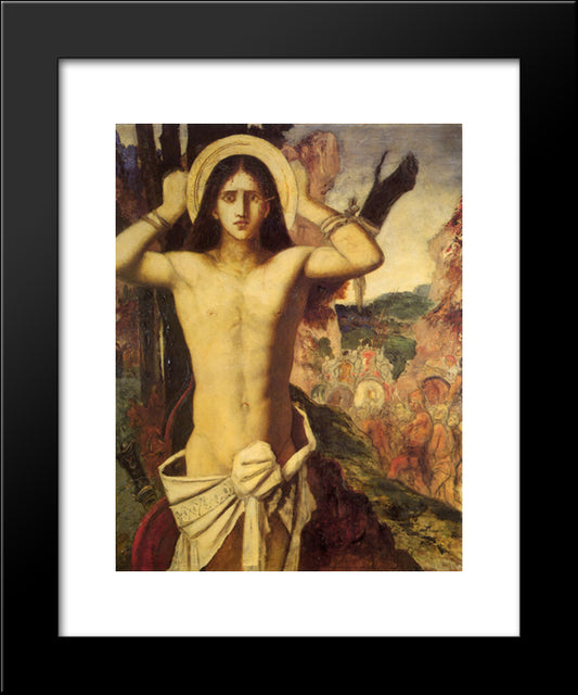 Saint Sebastian 20x24 Black Modern Wood Framed Art Print Poster by Moreau, Gustave