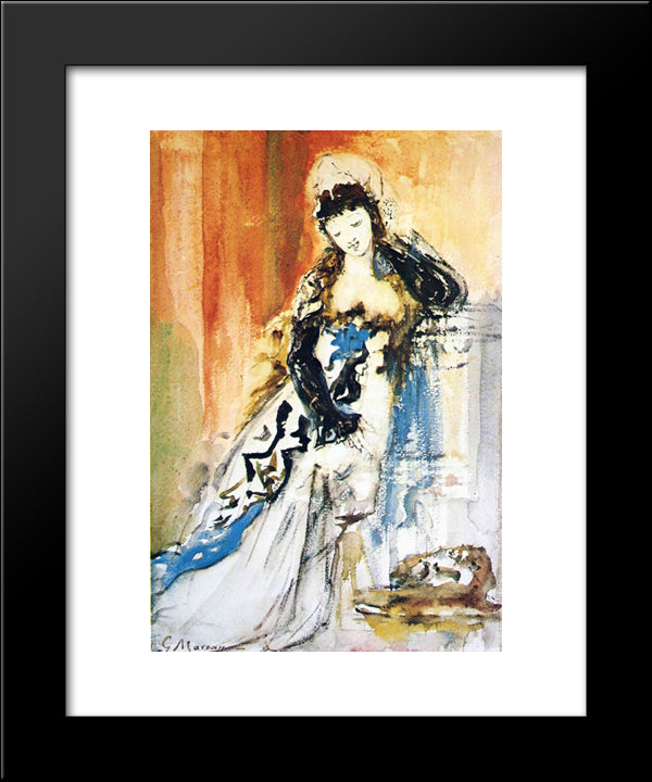 Salome 20x24 Black Modern Wood Framed Art Print Poster by Moreau, Gustave