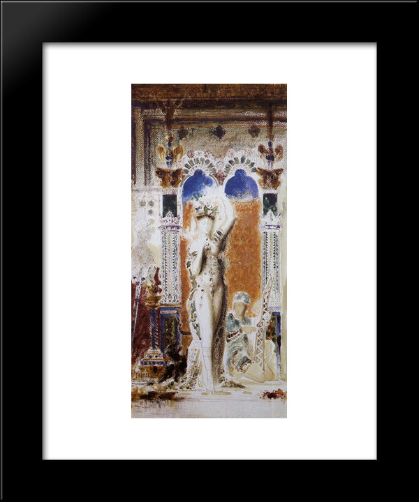 Salome (Entering The Banquet Room) 20x24 Black Modern Wood Framed Art Print Poster by Moreau, Gustave
