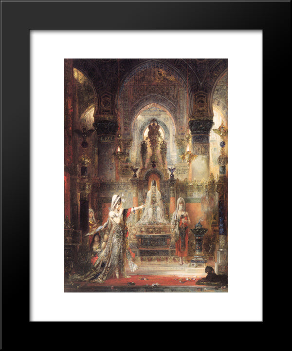 Salom Dancing Before Herod 20x24 Black Modern Wood Framed Art Print Poster by Moreau, Gustave