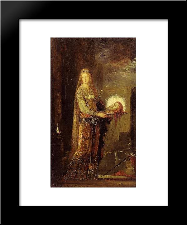 Salome Carrying The Head Of John The Baptist On A Platter 20x24 Black Modern Wood Framed Art Print Poster by Moreau, Gustave