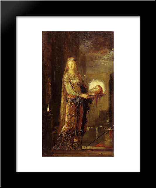 Salome Carrying The Head Of John The Baptist On A Platter 20x24 Black Modern Wood Framed Art Print Poster by Moreau, Gustave