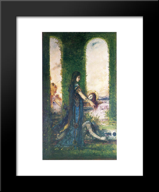 Salome In The Garden 20x24 Black Modern Wood Framed Art Print Poster by Moreau, Gustave