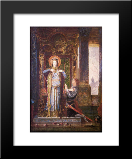 St. Elisabeth Of Hungary (The Miracle Of The Roses) 20x24 Black Modern Wood Framed Art Print Poster by Moreau, Gustave
