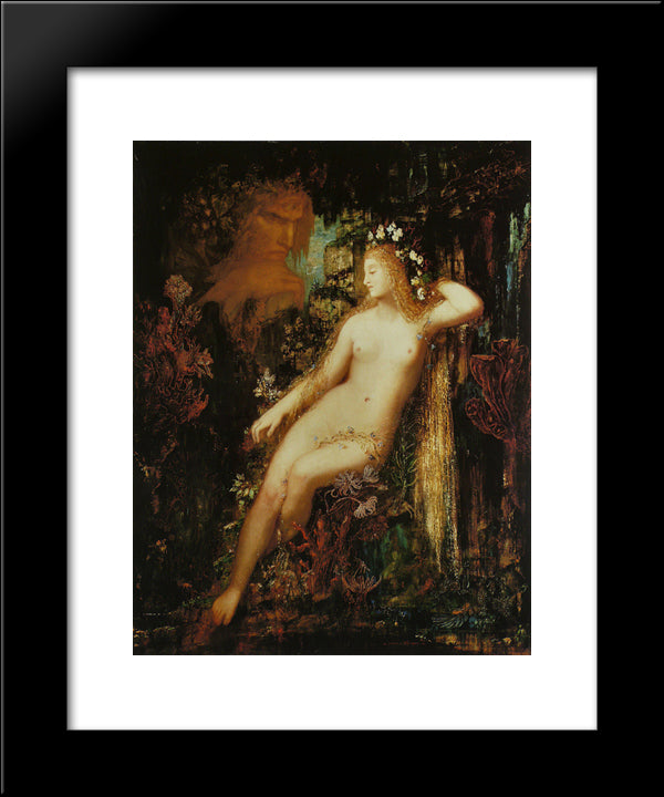 Galatea 20x24 Black Modern Wood Framed Art Print Poster by Moreau, Gustave