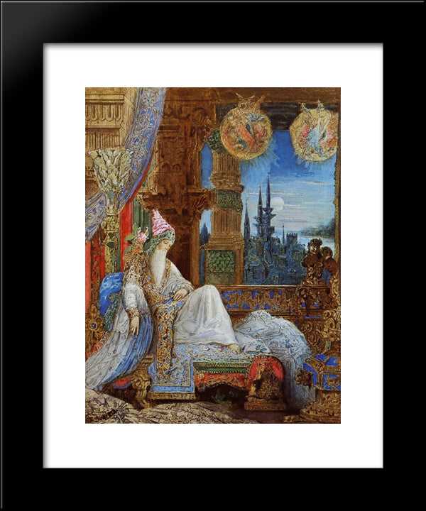 The Dream Haunting The Mogul 20x24 Black Modern Wood Framed Art Print Poster by Moreau, Gustave